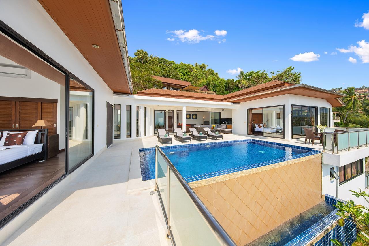 Sunny Banks - Modern Sea View 4 Bed Pool Villa Maret Exteriör bild